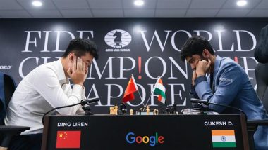 How To Watch D Gukesh vs Ding Liren Game 7 Free Live Streaming Online? Get Free Telecast Details of FIDE World Chess Championship 2024 Match on TV