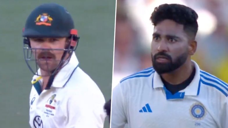 Mohammed Siraj Engages in Heated Altercation With Travis Head After Scalping Australian Batter’s Wicket During IND vs AUS 2nd Test 2024 (Watch Video)