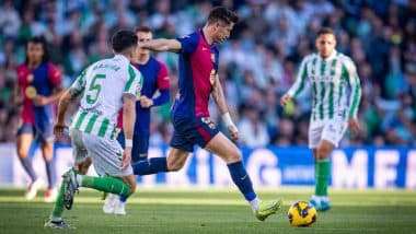 La Liga 2024–25: Hansi Flick Sent Off for Protesting Penalty in Barcelona Draw Against Real Betis: Real Madrid Closes on Leader After Win Over Girona