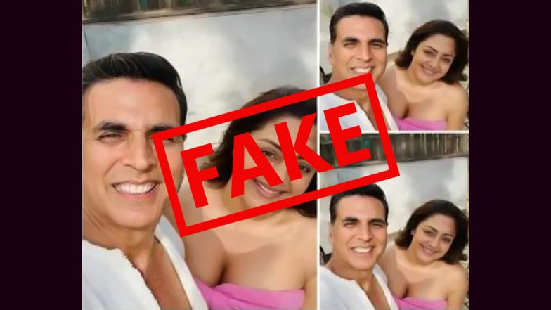 Did Jyotika Pose for a Selfie With Her &lsquo;Sarfira&rsquo; Star Akshay Kumar in Revealing Outfit? Here&rsquo;s the Truth Behind Viral Photos Circulated Online