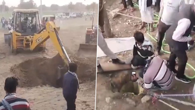 Dausa: Race Against Time To Save 5-Year-Old Aryan Stuck Into 150-Feet Borewell in Rajasthan for More Than 50 Hours