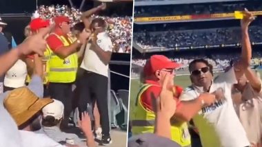 Indian Fan Removed From Stadium for Displaying Sandpaper During India vs Australia Adelaide Test, Video Emerges 