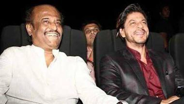 ‘To the Coolest of the Cool’: Shah Rukh Khan Extends Heartfelt Wish to Rajinikanth on His 74th Celebration (See Pic)