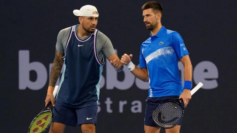 Brisbane International 2025: Novak Djokovic and Nick Kyrgios Move To Round of 16 After Sensational 6-4, 6-7(4), 10-8 Win Over Alexander Erler and Andreas Mies In Men's Doubles