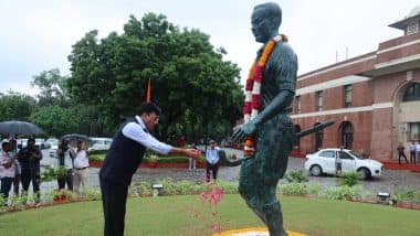 Union Sports Minister Mansukh Mandaviya Pays Floral Tribute to Hockey Legend Dhyan Chand on Death Anniversary