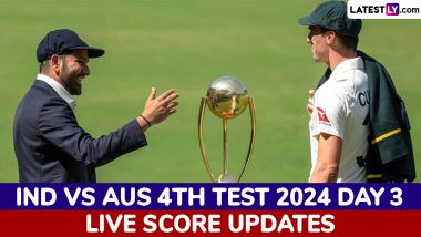 India National Cricket Team vs Australia National Cricket Team 4th Test 2024 Live Score Updates Day 3