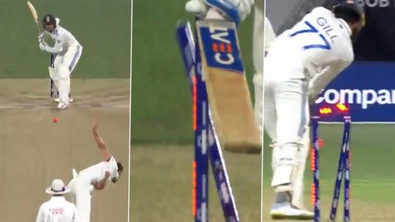 Shubman Gill Wicket Video: Watch Mitchell Starc Castles Indian Opener With An Unplayable Delivery During IND vs AUS 2nd Test 2024