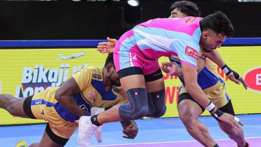 PKL 2024: Jaipur Pink Panthers Remain in Pro Kabaddi League Playoffs Race After Comprehensive Win Over Tamil Thalaivas