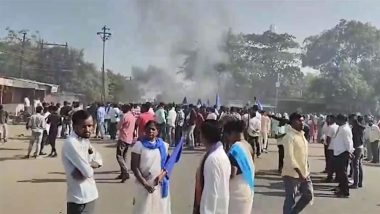 Parbhani Riot: Violence Breaks Out in Maharashtra Town After Man Tears Constitution Replica Placed in Front of BR Ambedkar Statue, Videos of Vandalism Surface