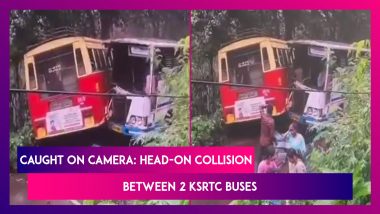 Kannur Road Accident: 2 KSRTC Buses Collide Head-On, Leaving Over 40 Injured, Terrifying Video Surfaces