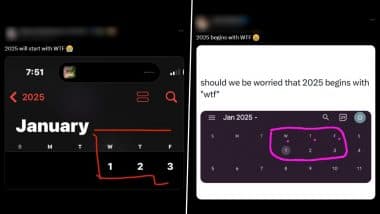 ‘2025 Starts With WTF’ Just Like 2020, Should We Be Worried? New Year Calendar Takes Over the Internet With Funny Memes and Jokes As Netizens Dread the Possible Indication