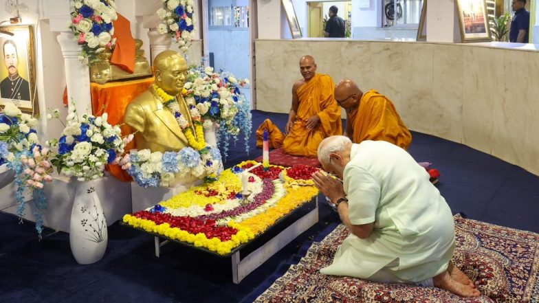 Mahaparinirvan Diwas 2024: PM Narendra Modi Pays Tribute to Dr BR Ambedkar on His Death Anniversary, Says ‘We Bow to the Architect of Our Constitution’ (See Pic)