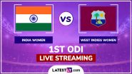 India Women vs West Indies Women Free Live Streaming Online, 1st ODI 2024: How to Watch IND-W vs WI-W Cricket Match Live Telecast on TV?