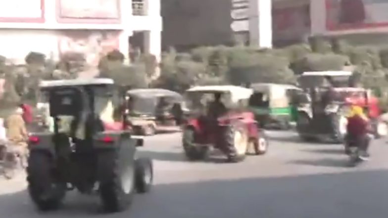 Farmers Stir: Kisans’ ‘Tractors March’ Towards Shambhu Border Begins, Haryana Minister Anil Vij Urges ‘Alternative Ways To Protest’ (Watch Video)