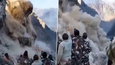 Pithoragarh Landslide: Massive Collapse in Dharchula Blocks Highway Following Earthquake (Watch Video)