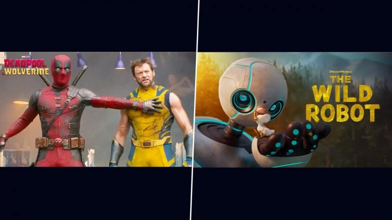 Look Back 2024: From &lsquo;Deadpool &amp; Wolverine&rsquo; to &lsquo;The Wild Robot&rsquo;, Here Are 7 Must-Watch Hollywood Movies to Enjoy With a Bucket of Buttery Popcorn!