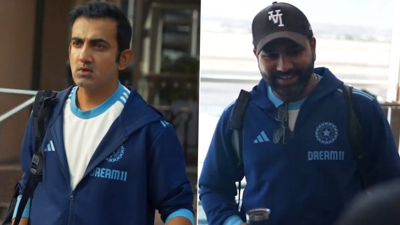 BGT 2024–25: Rohit Sharma-Led Indian Cricket Team Lands in Brisbane Ahead of IND vs AUS 3rd Test at The Gabba (Watch Video)