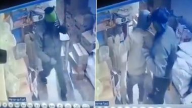 Caught on Camera: Thief Breaks Into Dance During Robbery at Grocery Store in UP's Sambhal, Flees With Dry Fruits (Watch Video)