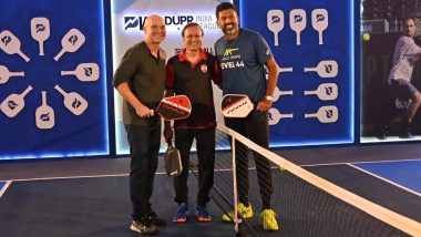 Tennis Champions Andre Agassi and Rohan Bopanna Engage in Pickleball Game in Mumbai at PWR DUPR India League 2024 Launch