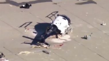 LAPD Helicopter Crash: Los Angeles Police Department Chopper Crashes in California, No Casualties Reported (Watch Video)