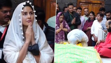 Katrina Kaif Offers Prayers at Shirdi Sai Baba Temple With Veena Kaushal, Doting Bahu Hugs Mother-in-Law (Watch Video)