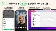 WhatsApp New Feature Update: Meta-Owned Platform Introduces Improved Calling Feature, New Effects for Video Calls; Check Details