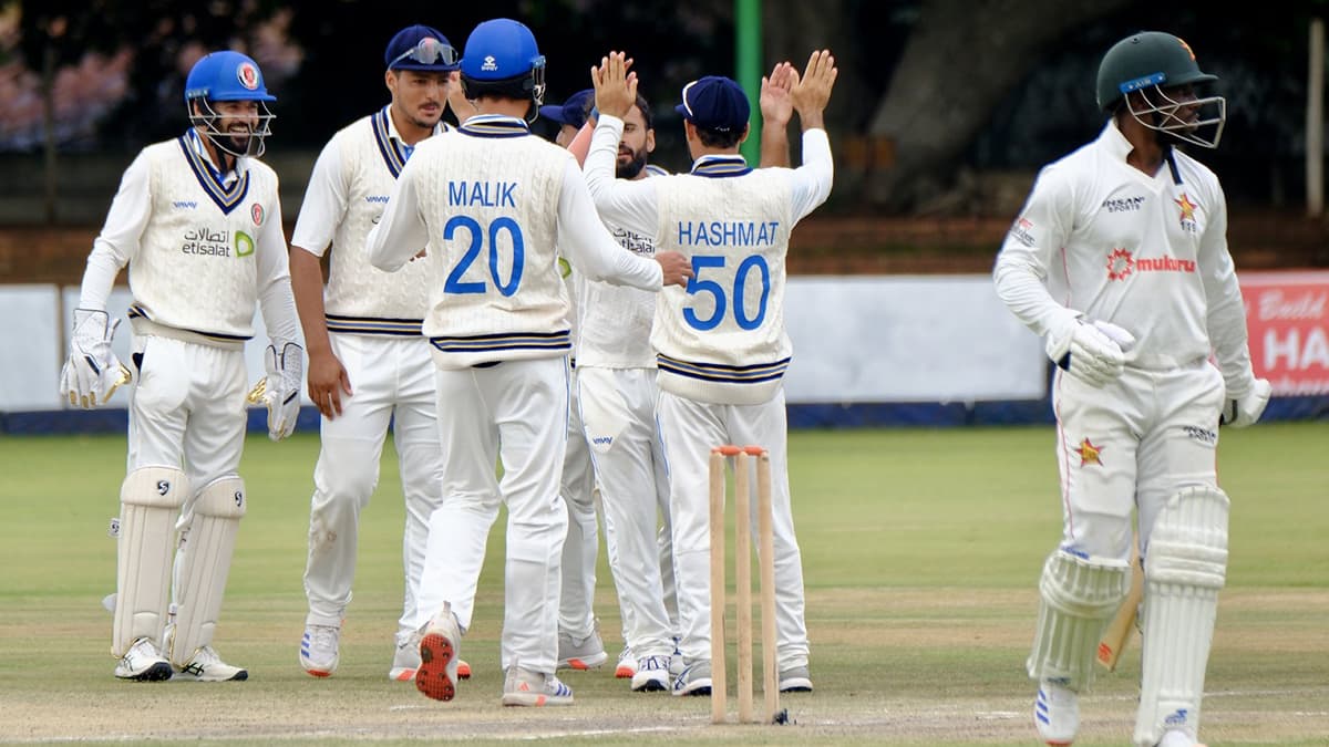 Record Test Totals for Zimbabwe and Afghanistan in Drawn 1st Match    