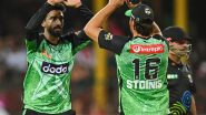 BBL 2024–25 Live Streaming in India: Watch Melbourne Stars vs Sydney Thunder Online and Live Telecast of Big Bash League Cricket Match