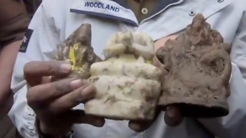 Sambhal: 3 Broken Idols Unearthed From Well Near Shiv-Hanuman Temple, Closed Since 1978 (Watch Video)