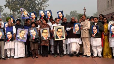 Winter Session 2024: INDIA Bloc MPs Demand Amit Shah’s Apology for BR Ambedkar Remarks 