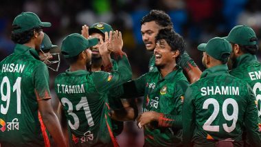 WI vs BAN 1st T20I 2024: Rovman Powell’s Heroics in Lost Cause As Mahedi Hasan Spins Bangladesh to Seven-Run Win Over West Indies