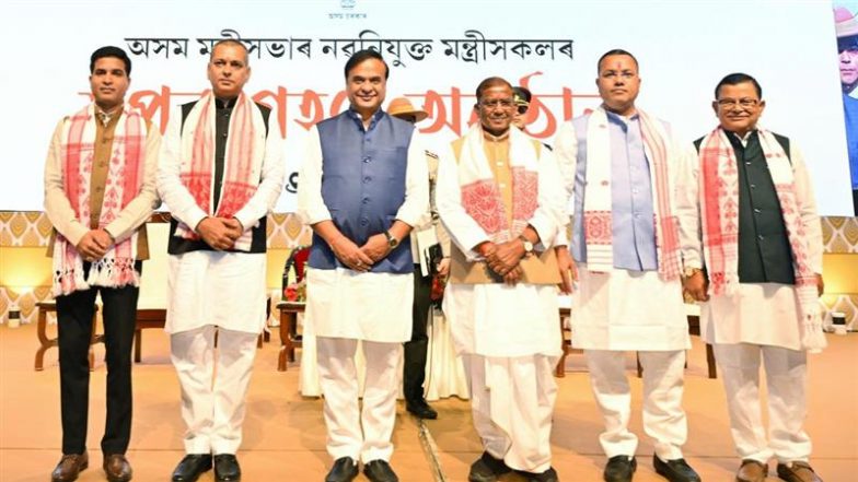 Assam Cabinet Expansion: 4 New Ministers Take Oath in Guwahati, Inducted Into Himanta Biswa Sarma’s Cabinet