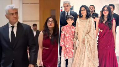 Ajith Kumar’s Daughter Anoushka Turns Heads at PV Sindhu’s Star-Studded Wedding Reception in Hyderabad (Watch Video)