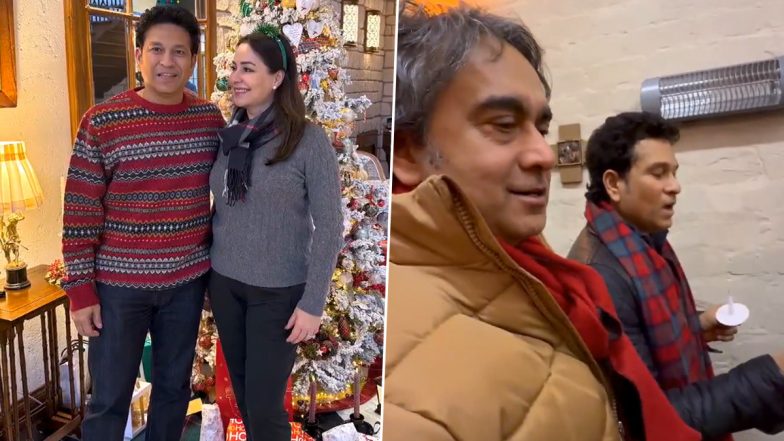 Sachin Tendulkar Celebrates Christmas 2024 With Wife Anjali in London (Watch Video)