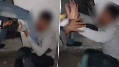 Amroha: Husband Catches Wife’s Lover Red-Handed While Sneaking Into House Through Terrace, Beats Him Black and Blue (Disturbing Video)