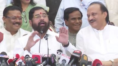 ‘Main to Lene Wala Hoon’: Ajit Pawar and Eknath Shinde Engage in Fun Banter Over Media Question on Deputy CM (Watch Video)