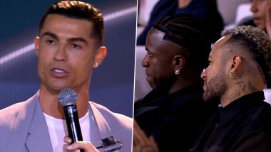 ‘You Are Doing Honest Award’ Cristiano Ronaldo Takes Dig at Ballon d’Or Praising Globe Soccer Awards (Watch Video)