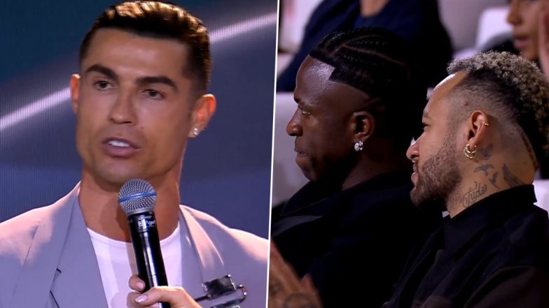 ‘You Are Doing Honest Award’ Cristiano Ronaldo Takes Dig at Ballon d’Or Praising Globe Soccer Awards (Watch Video)