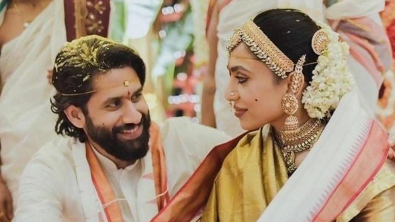 ‘He’s Not Even Stopping Her’: Internet Divided As Sobhita Dhulipala Touches Husband Naga Chaitanya’s Feet During Traditional Wedding Ceremony (Watch Video)