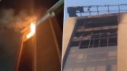 Ahmedabad Fire: Blaze Erupts at Titanium Square Building in Thaltej Area, Offices Damaged; No Casualty (Watch Video)
