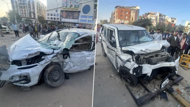 Bhajanlal Sharma Car Accident: ASI Dead, 6 Injured After Car Collides With Rajasthan CM’s Convoy in Jaipur (See Pics and Video)