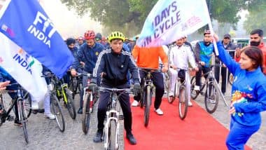 Mansukh Mandaviya Flags Off ‘Fit India Sundays on Cycle’; CRPF, ITBP, Former WWE Star Shanky Singh Grace Event