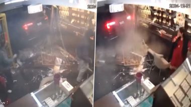 Indian-Origin Owner Looted Canada: Robbers Ram Car Into Jewellery Store, Flee With Over USD 600,000 in Montreal (Watch Video)