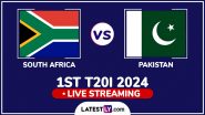 South Africa vs Pakistan Free Live Streaming Online, 1st T20I 2024: How To Watch SA vs PAK Cricket Match Live Telecast on TV in India?