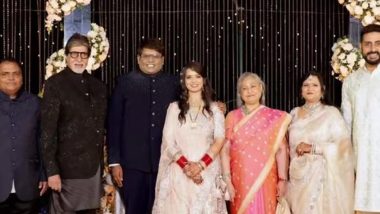 Amitabh Bachchan, Jaya Bachchan and Abhishek Bachchan Attend Their MD's Son's Wedding Reception Without Aishwarya Rai Bachchan (View Pics)