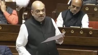 Constitution Debate: ‘India’s Democracy Is Deep-Rooted’, Says Amit Shah in Rajya Sabha; Targets Congress Over Allegations Concerning EVMs (Watch Video)