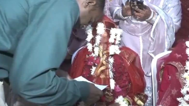 Ahmedabad: Mass Marriage Ceremony Organised by Tyrewala Family, 'Nikah' of 26 Muslim Couples Performed (Watch Videos)