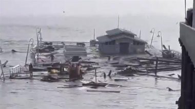 US: Part of Santa Cruz Wharf Floats Away After Collapsing Into Ocean Amid Powerful Storm in California, Video Surfaces