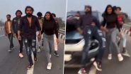 Reel-Making Goes Horribly Wrong: Viral Video Shows People Being Run Over by Speeding Car While Making Reels on Road