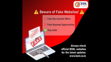 BSNL Warns Fake Recruitment Offers, Business Opportunities Circulating Online